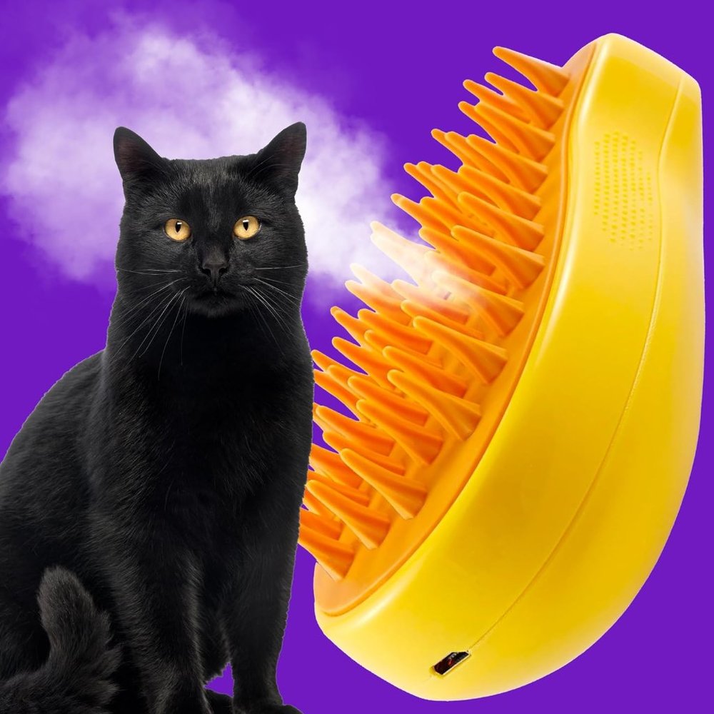 Multifunctional Rechargeable Silicone Pet Grooming Steam Brush 3 in 1